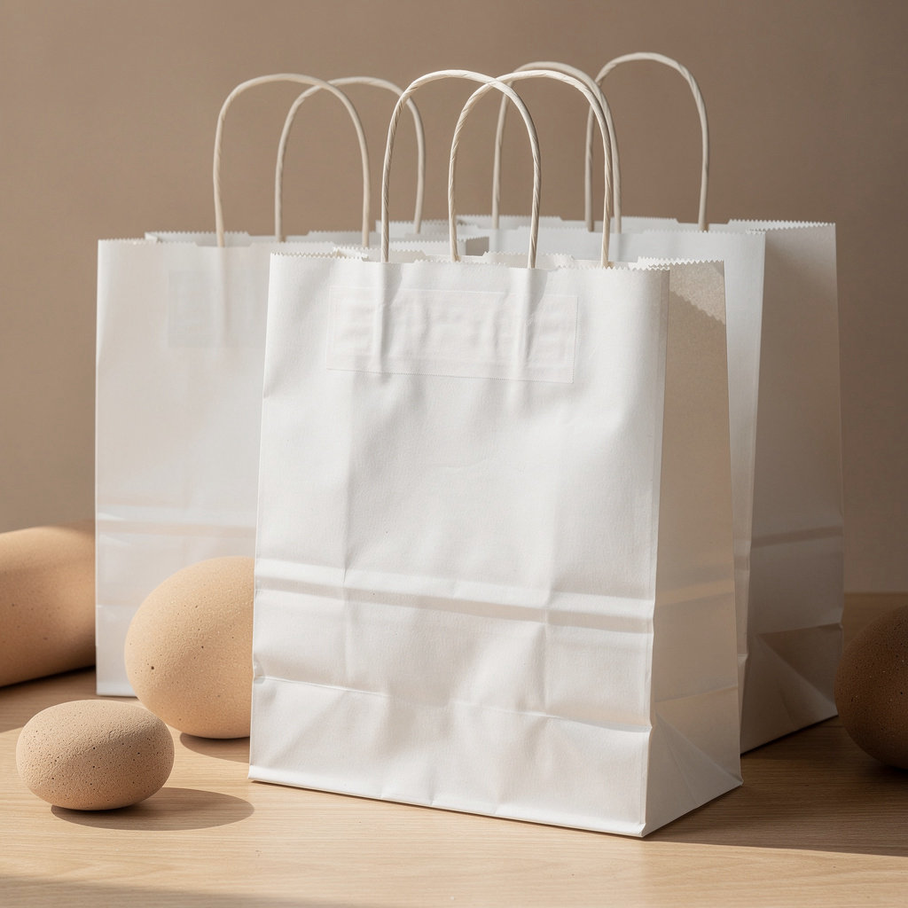 Bolsas de Papel Blanco Personalizadas - Grandes