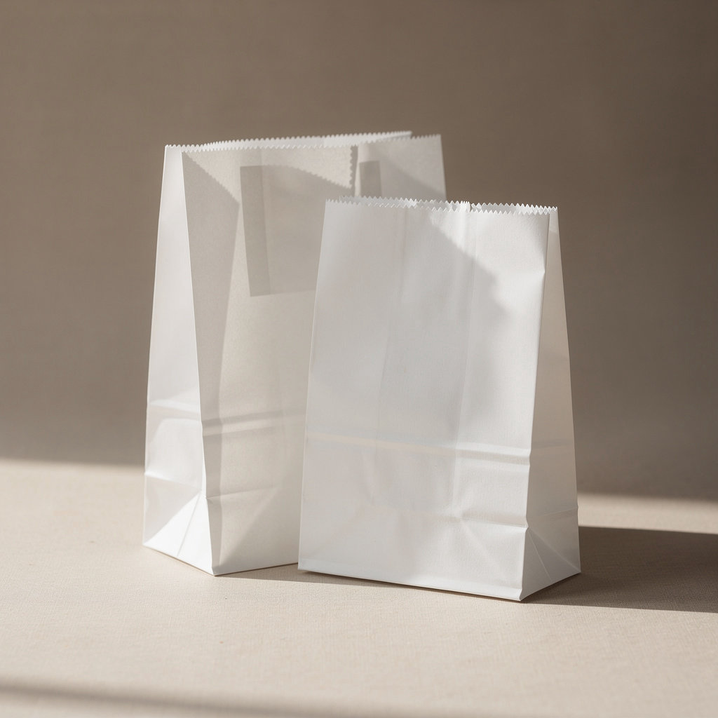 Bolsas de Papel Blanco Personalizadas - Pequeñas