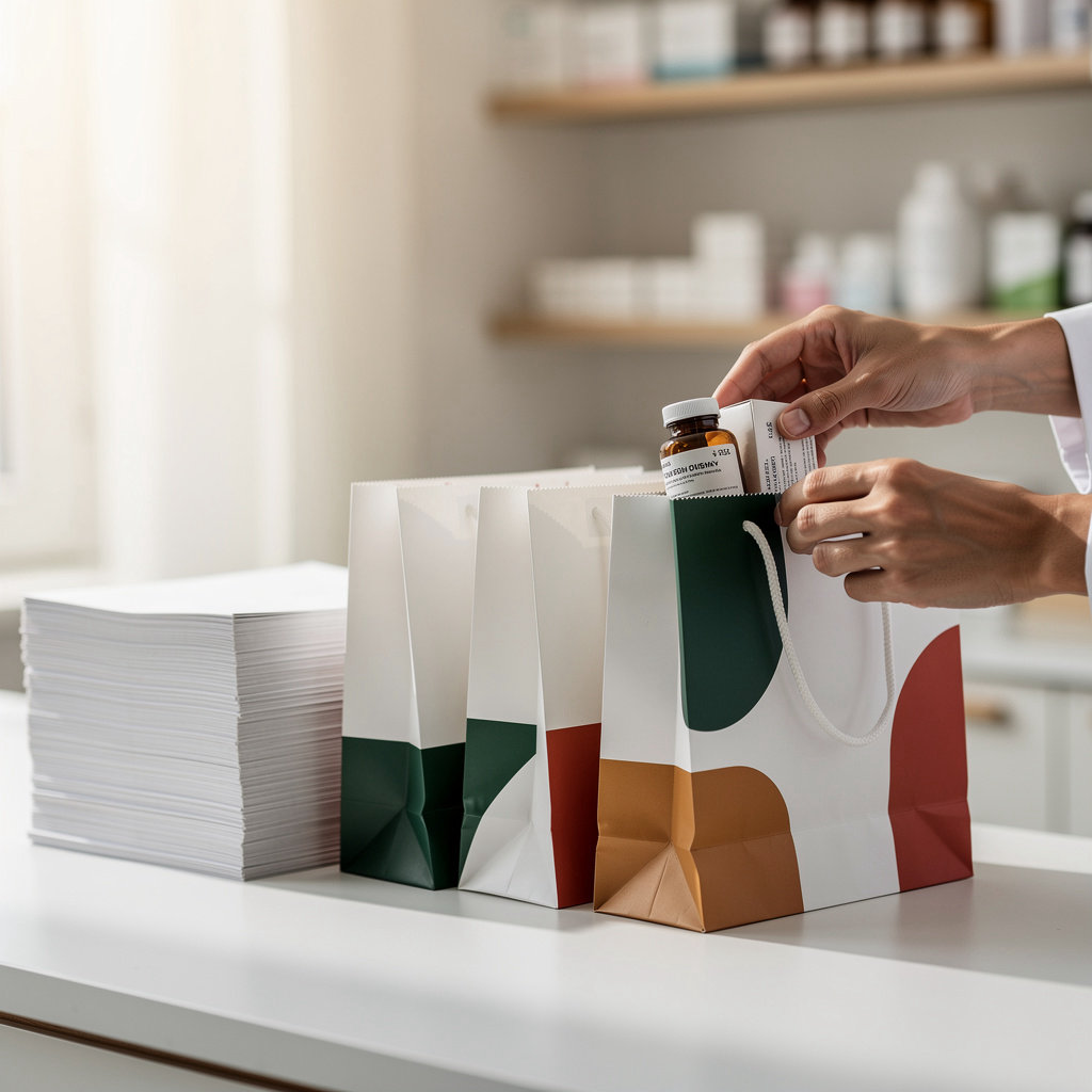 bag company professional pharmacy paper bags with full customization, North Carolina wholesale supplier
